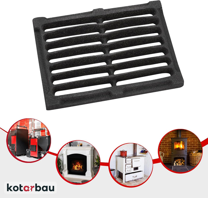 KOTARBAU Kaminrost 21,5 x 15,5 cm Kaminofen Tafelrost Ascherost Rost Ofengitter Kamin Ersatzteile Zu