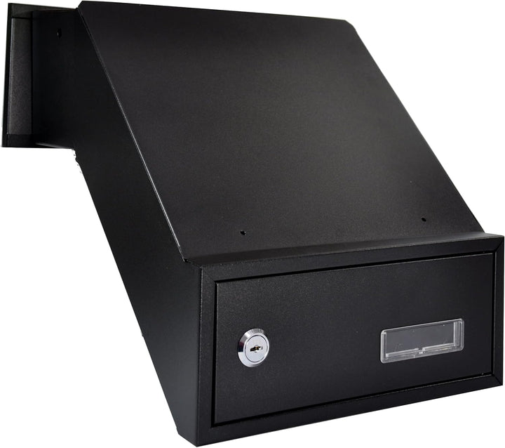 Mauerdurchwurf Briefkasten Schwarz Matt Einbaubriefkasten Durchwurf Briefkasten, Schwarz Matt