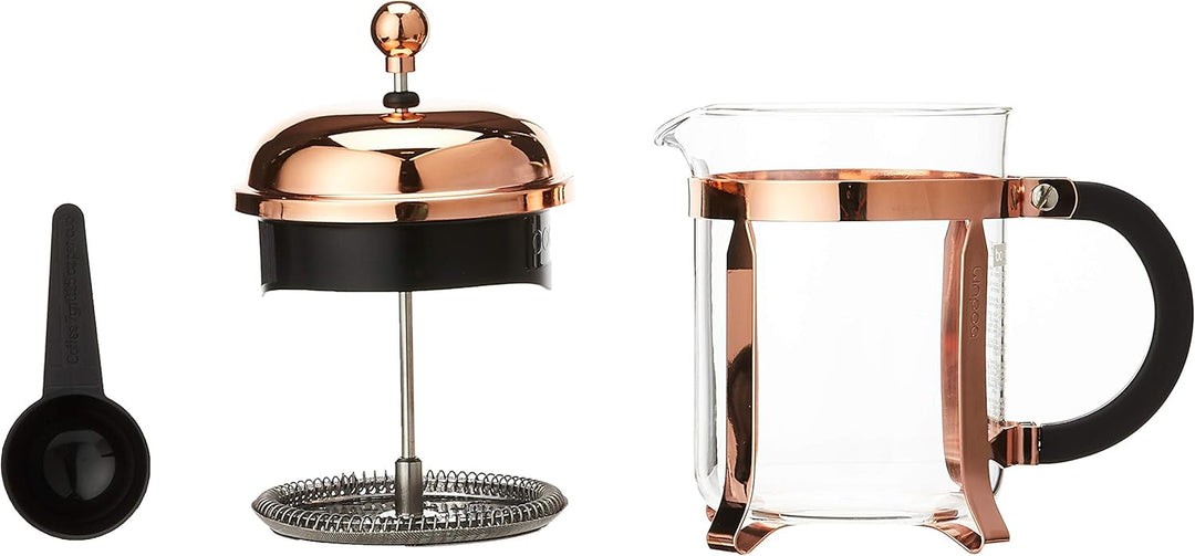 Bodum Chambord Kaffeebereiter 4 Tassen, Chrom, Pink, cm, 10.5 x 16.6 x 19 cm, 1 Einheiten, Pink