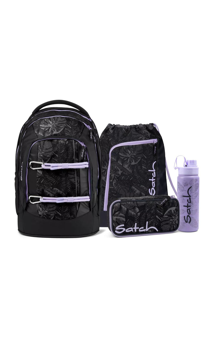 satch pack Schulrucksack Set 3 teilig ab 5. Klasse ergonomisch 30L Stauraum mit Schlamperbox Sportbe