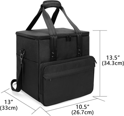 Trunab Rucksack Tasche Schallplatten, Wasserdichtes Nylon Tasche für Vinyl Record LPs Aufbewahrungsb