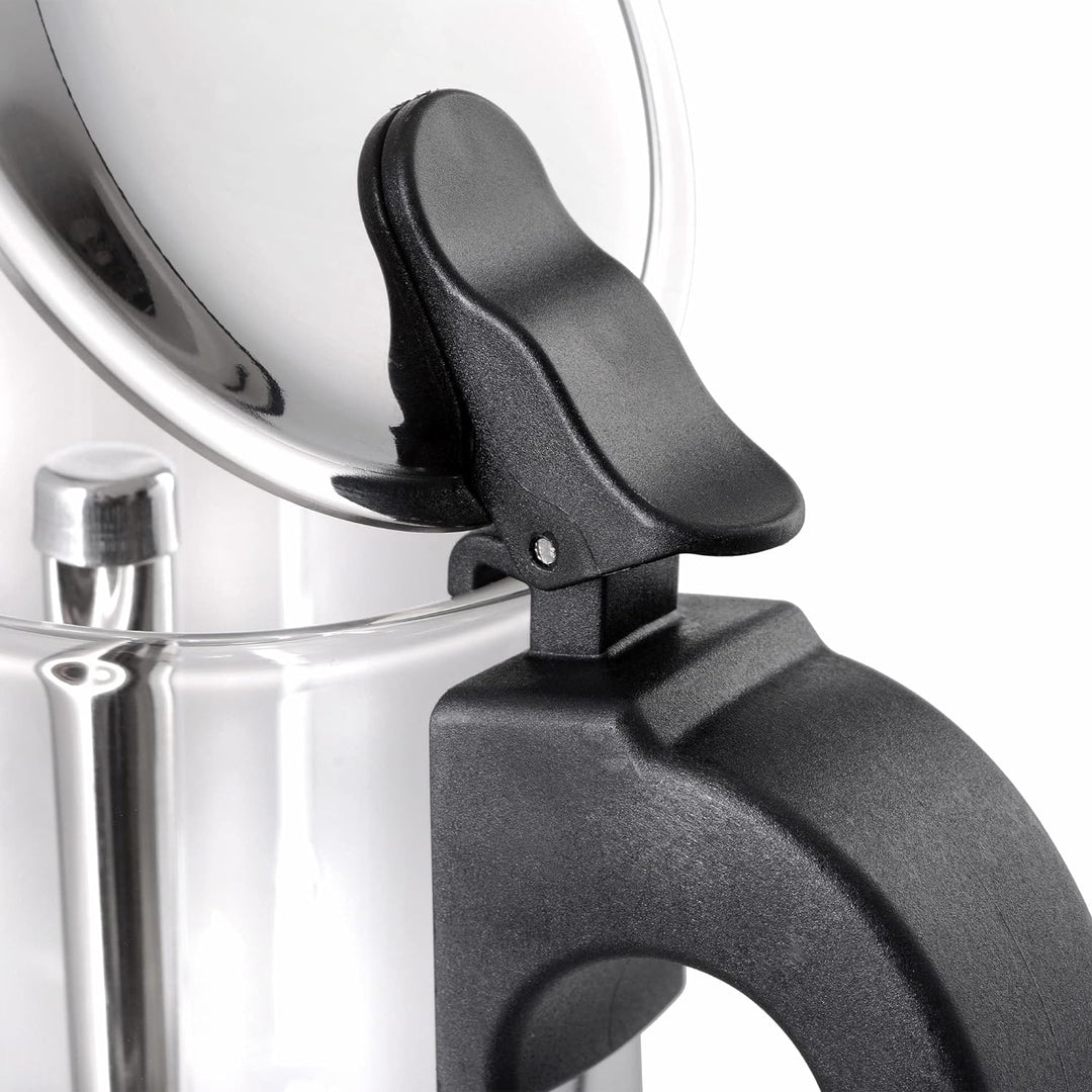 GRÄWE Espressokocher aus Edelstahl mit Glaskanne, für Induktion und alle Herdarten geeignet, spülmas