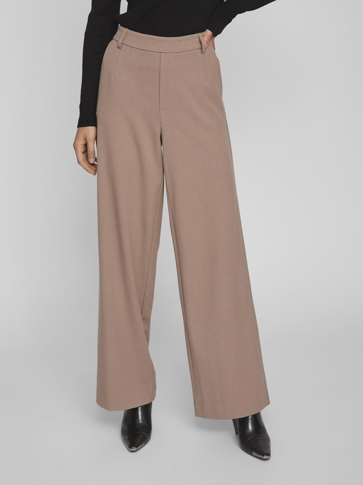 Vila Damen Vivarone Hw Wide Pant-Noos Stoffhose 34 Brown Lentil, 34 Brown Lentil