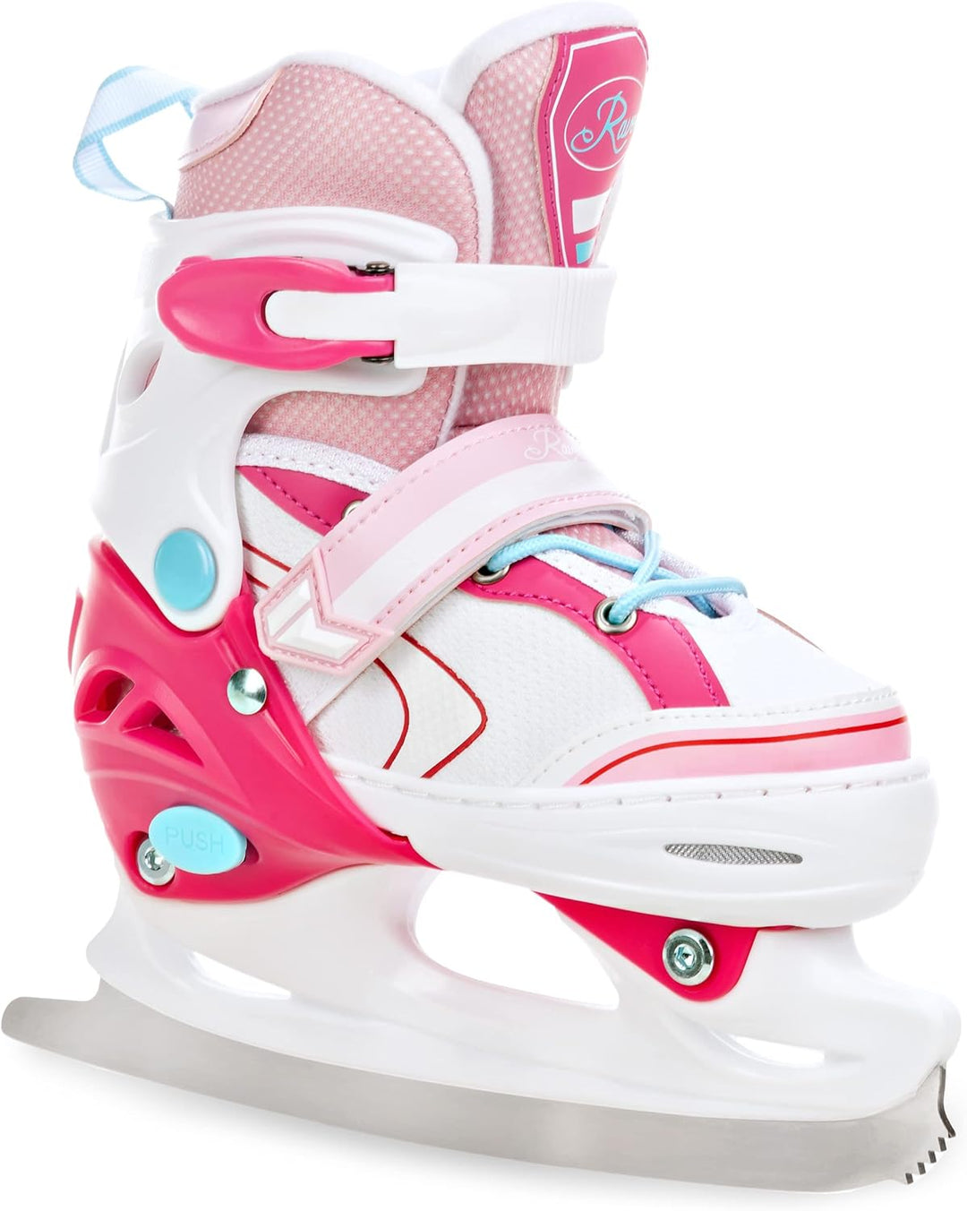 RAVEN 2in1 Kinder Schlittschuhe/Inline Skates Lia/Loret verstellbar mit LED Leuchtrad (Raven Lia Pin