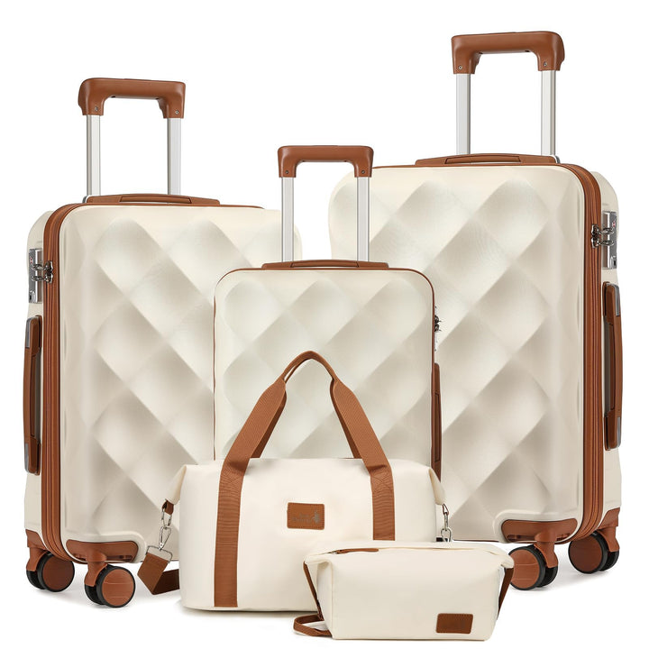 Sea choice Hardschalen Trolley Koffer Set 5tlg. Zwillingsrollen Reisekoffer Enthält 1 Reisetasche un