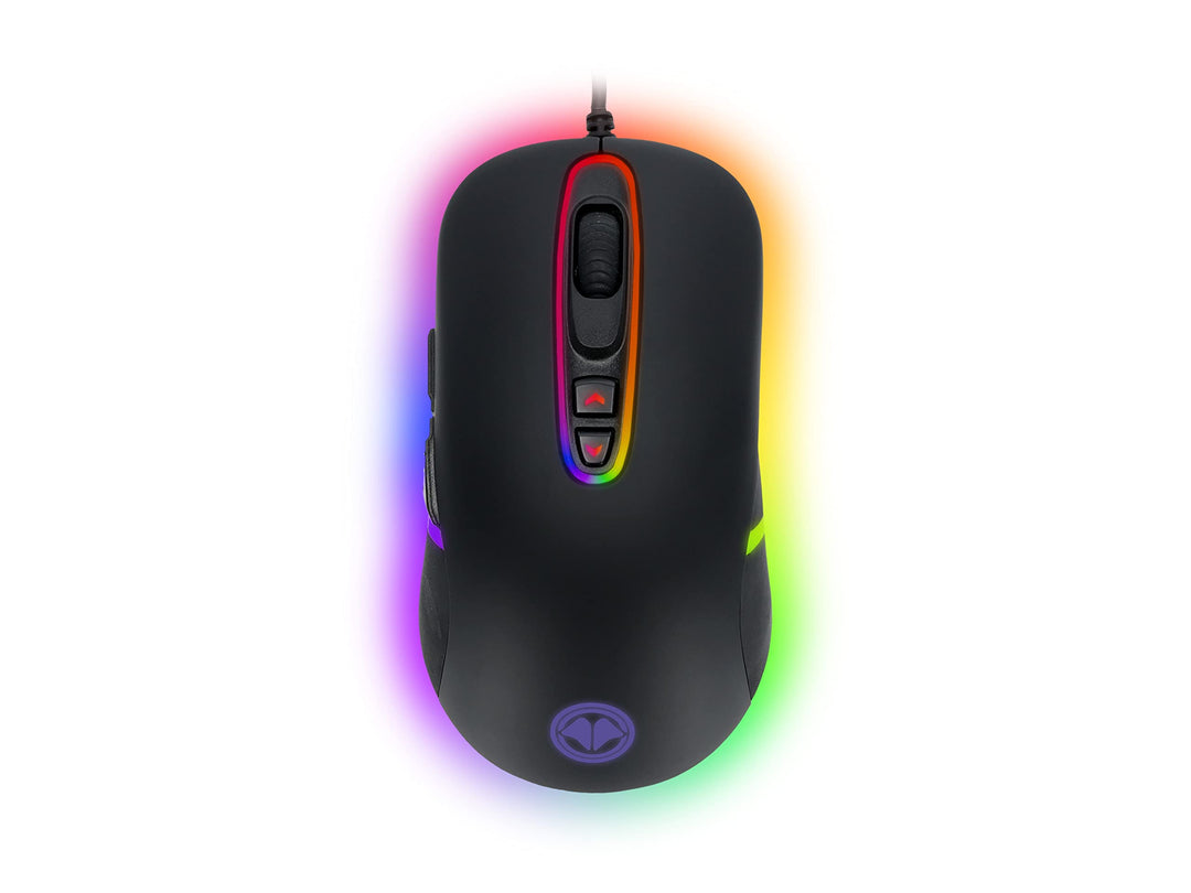 MILLENIUM Gaming Maus in Schwarz mit RGB LED - High Performance USB Gaming Mouse für Hobby-Gamer und