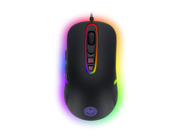 MILLENIUM Gaming Maus in Schwarz mit RGB LED - High Performance USB Gaming Mouse für Hobby-Gamer und