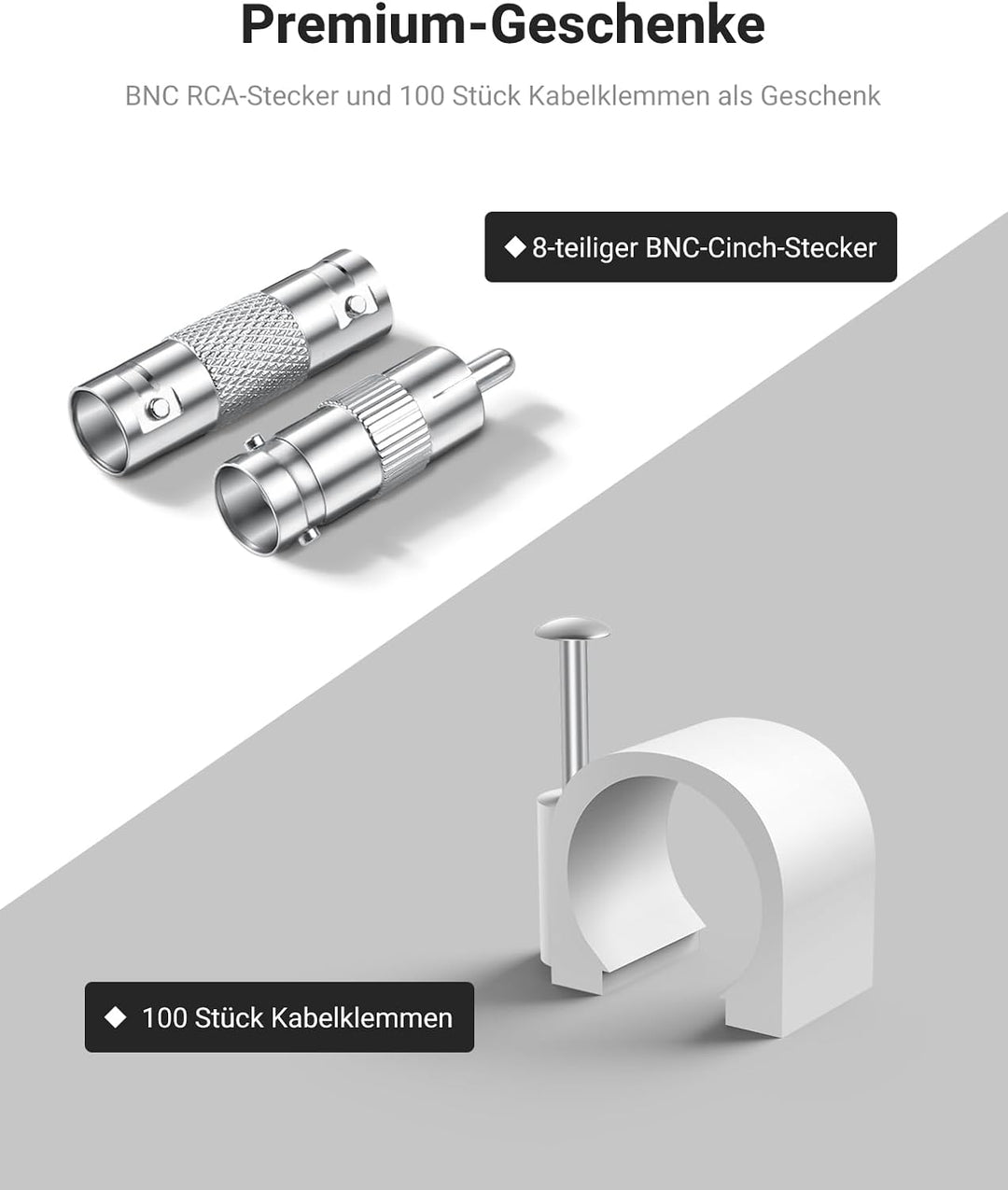 ANNKE BNC Kabel TVI AHD CVBS CVI Videokabel CCTV DVR 4 x 30M DC Power für Überwachungskamera Videoüb