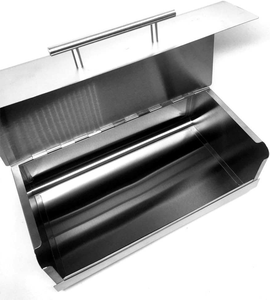 HAC24 Design Edelstahl Brotkasten Silber Metall Brotbox Brotkiste Brotbehälter Brot Kiste Box Aufbew