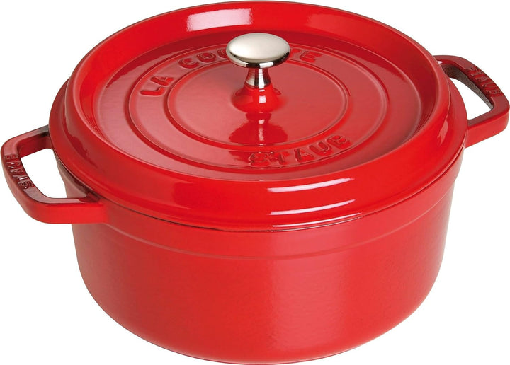 STAUB Gusseisen Bräter/Cocotte, Rund 24 cm, 3,8 L, Aromaregen Funktion, Für alle Herdarten geeignet,
