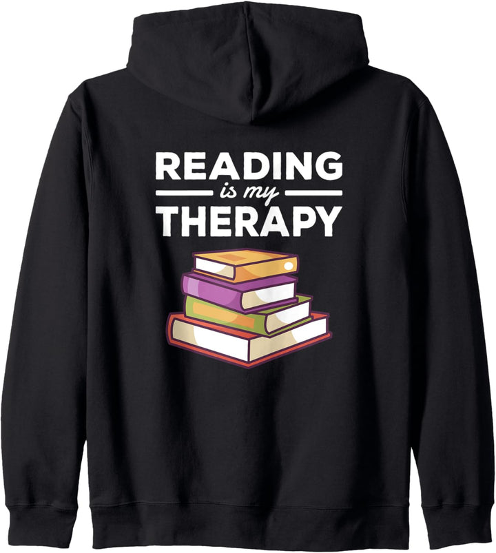 Reading Is My Therapy Zitate Bücher Lesen Sprüche Kapuzenjacke