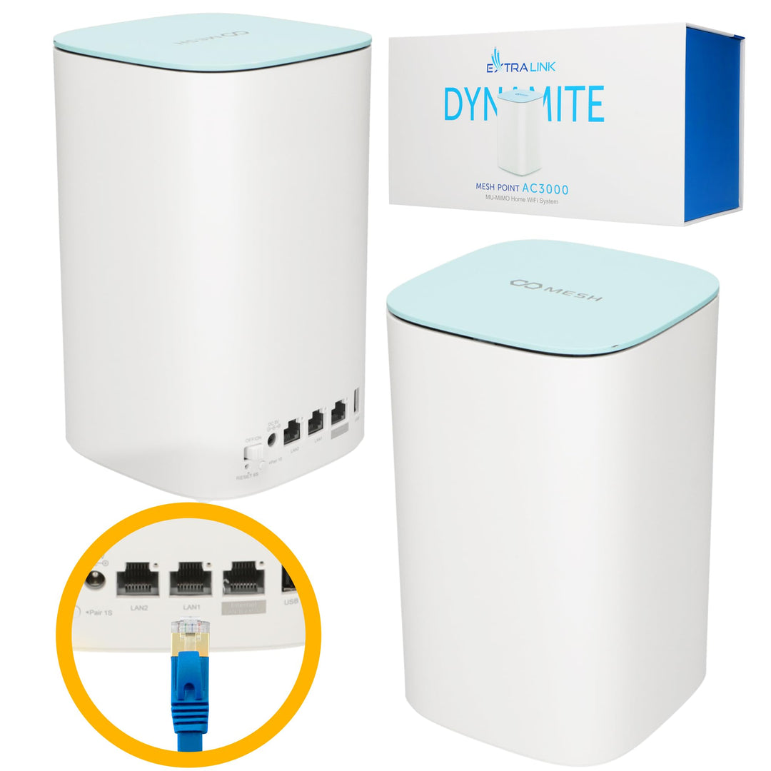 EXTRALINK Dynamite C31 AC3000 3000Mb/s, Mesh WLAN Dual Band 5GHz 2,4GHz, MU-MIO Mesh WiFi Kabel Rout