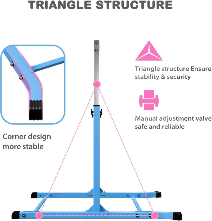 Mosebears Gymnastikstange, Heimgymnastikausrüstung für Kinder im Alter von 3–15 Jahren, stabile Stah