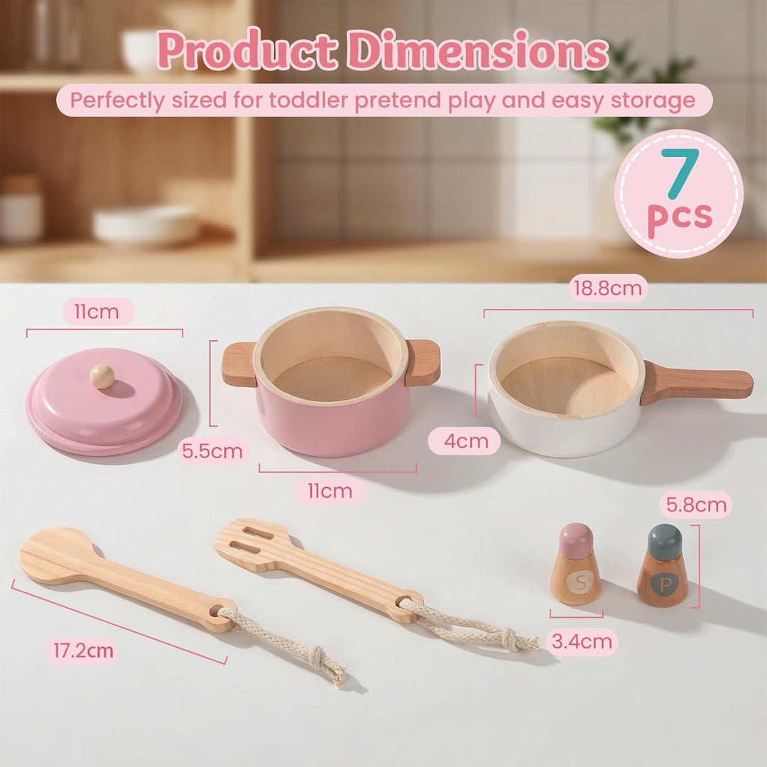 Kinderküche Zubehör, Realistisches Design, Sicher und Zuverlässig, Spielzeug Küchenzubehör, Topfset