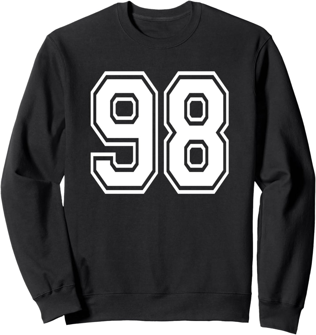 Number 98 Numbered Uniform Sports Jersey Team 98th Birthday Sweatshirt