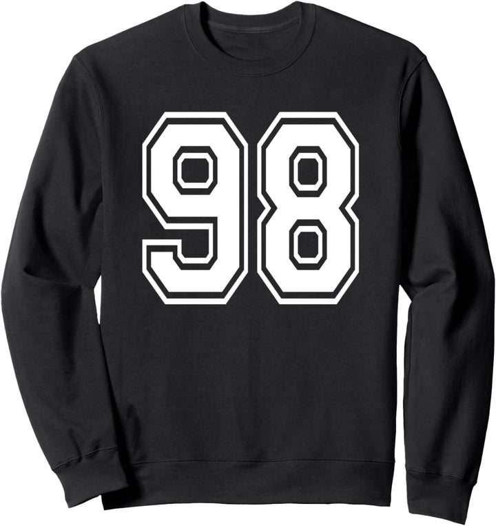 Number 98 Numbered Uniform Sports Jersey Team 98th Birthday Sweatshirt