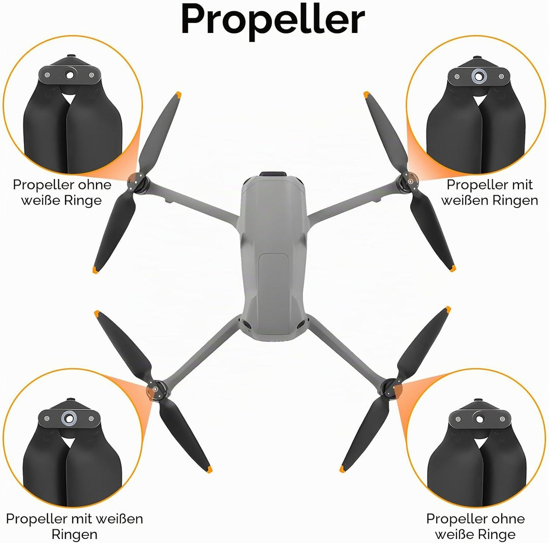 Air 3S Propeller – mit Blattschutz Propellerhalter Propeller Fixierer Faltbaren Landefüsse Fahrwerk