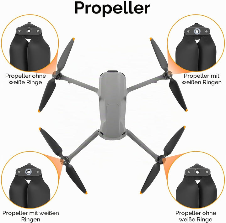 Air 3S Propeller – mit Blattschutz Propellerhalter Propeller Fixierer Faltbaren Landefüsse Fahrwerk