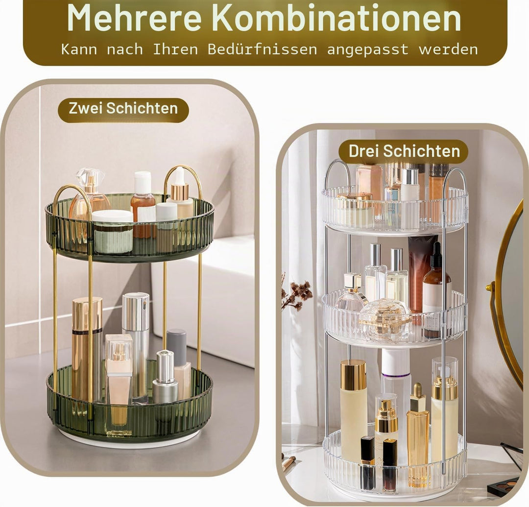 Make Up Organizer Drehbar,Schminktisch Organizer Rund,badezimmer organizer,Parfüm Regal,Beauty Organ