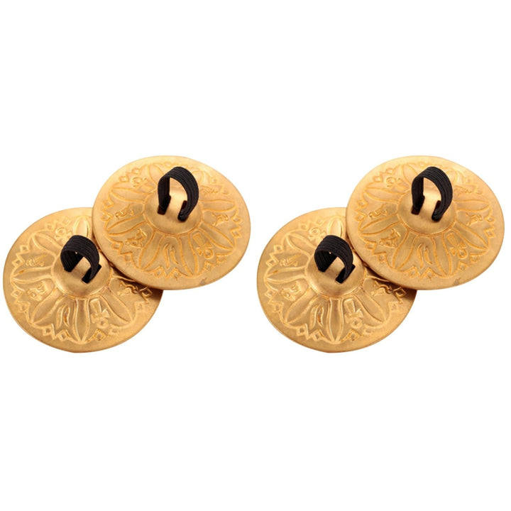 Amosfun 2 Paar Fingerbecken Kupfer Zills FüR Bauchtanz Und Kinderpartys, Goldene Fingerzimbeln Mit G
