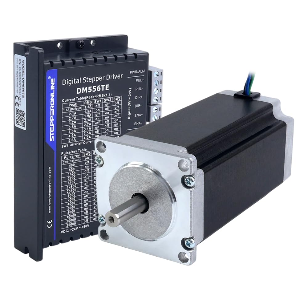 STEPPERONLINE 1 Achse Schrittmotore CNC Kit 3.00Nm 8mm Schaftdurchmesser 4.2A Nema 23 Schrittmotor &