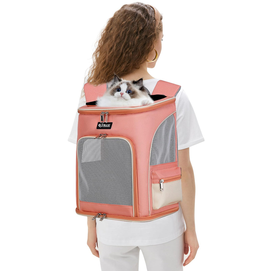 PETCUTE Hunde Rucksäcke Katzenrucksack,Atmungsaktiv Hunderucksack für Katzen und Hunde mit Herausneh