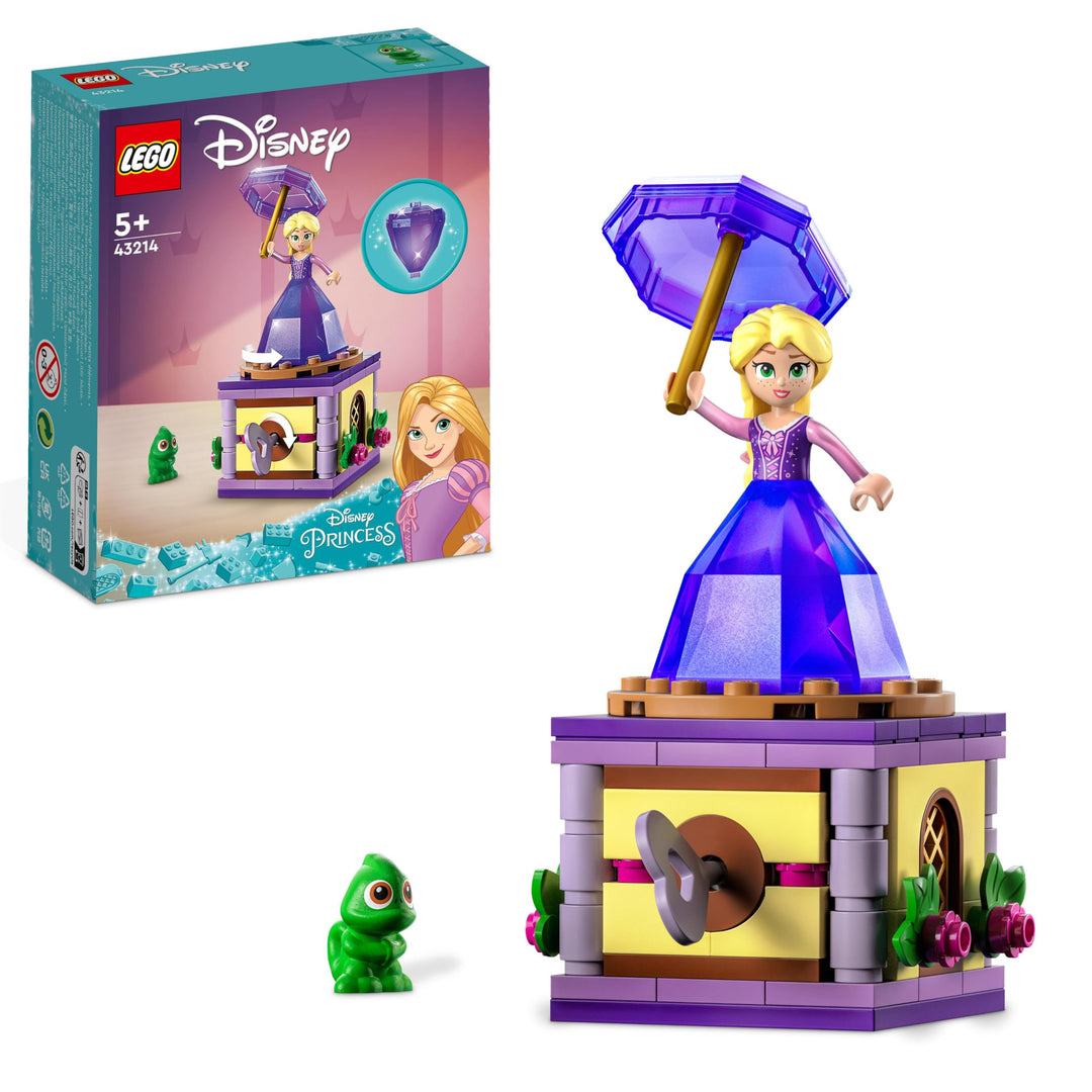 LEGO Disney Princess Rapunzel-Spieluhr, Prinzessinnen Spielzeug zum Bauen mit Rapunzel Mini-Puppe, D