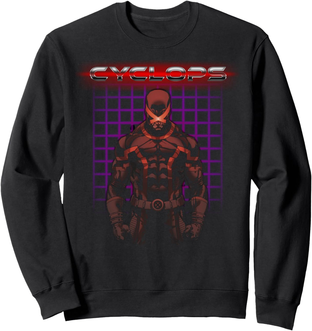 Marvel X-Men Cyclops Retro 80's Gridlock Sweatshirt