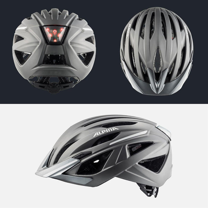 ALPINA HAGA - Stossabsorbierender, Sicherer & Optimal Anpassbarer Urban Fahrradhelm Mit Integriertem