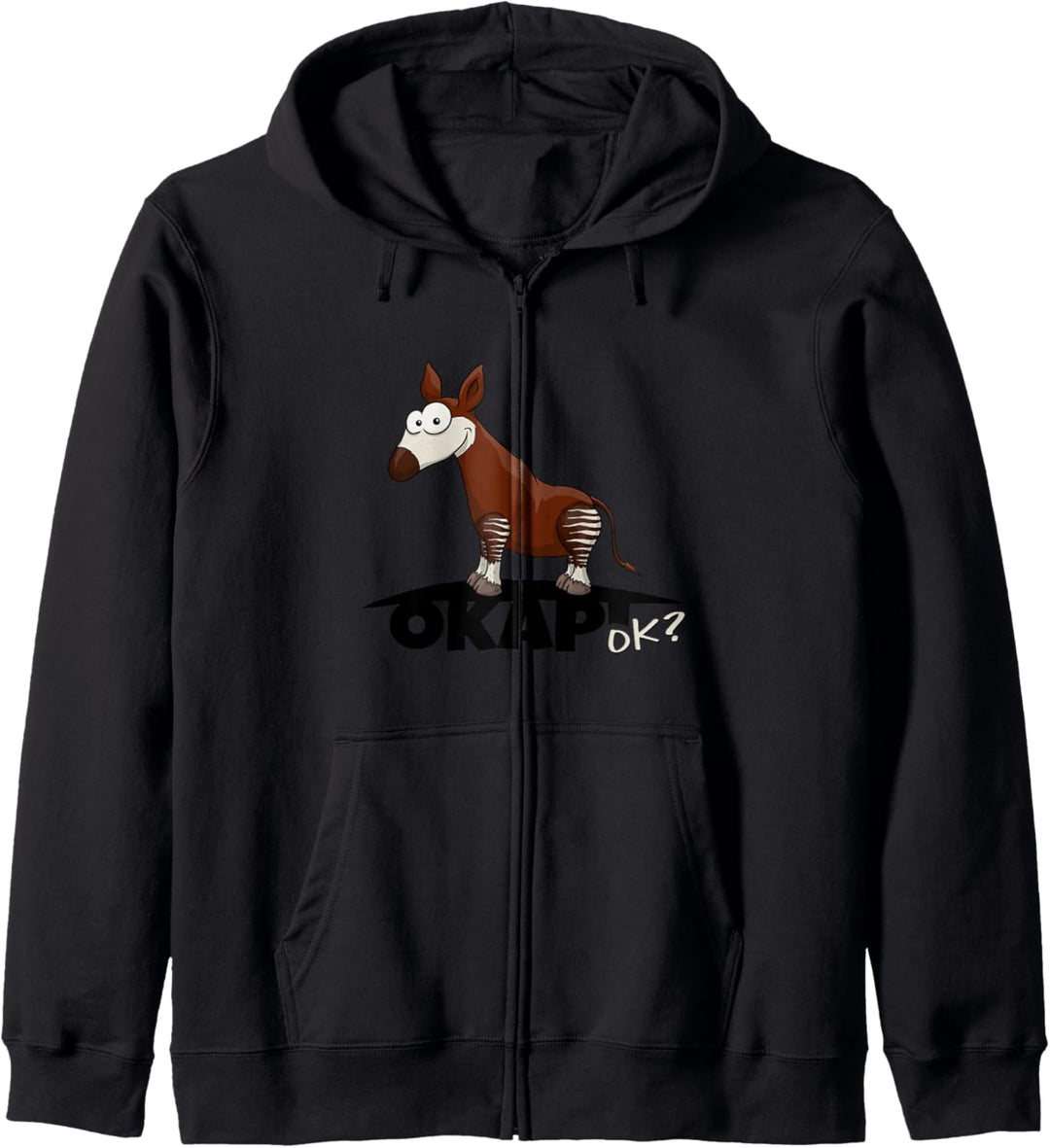 Coole Waldgiraffe Funky Witziger Cartoon Okapi OK? Kapuzenjacke