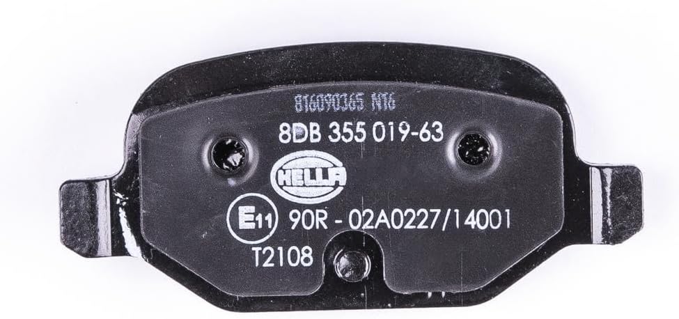 HELLA PAGID 8DB 355 019-631 Bremsbelagsatz - T2108 - Dicke/Stärke: 14.3mm - Bremssystem: Lucas - mit
