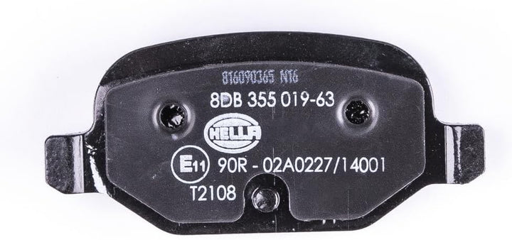 HELLA PAGID 8DB 355 019-631 Bremsbelagsatz - T2108 - Dicke/Stärke: 14.3mm - Bremssystem: Lucas - mit