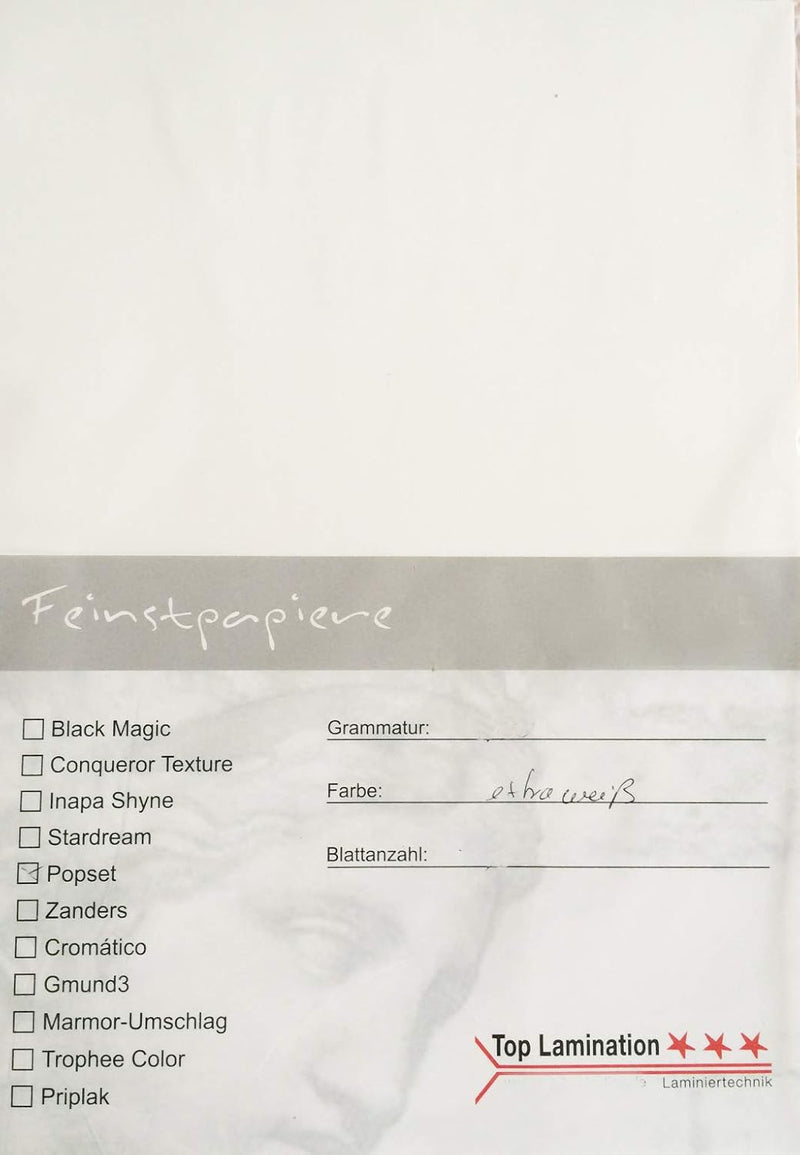 25 Blatt DIN A2 starkes weisses Papier 170g/m² von Top Lamination - Top Qualität