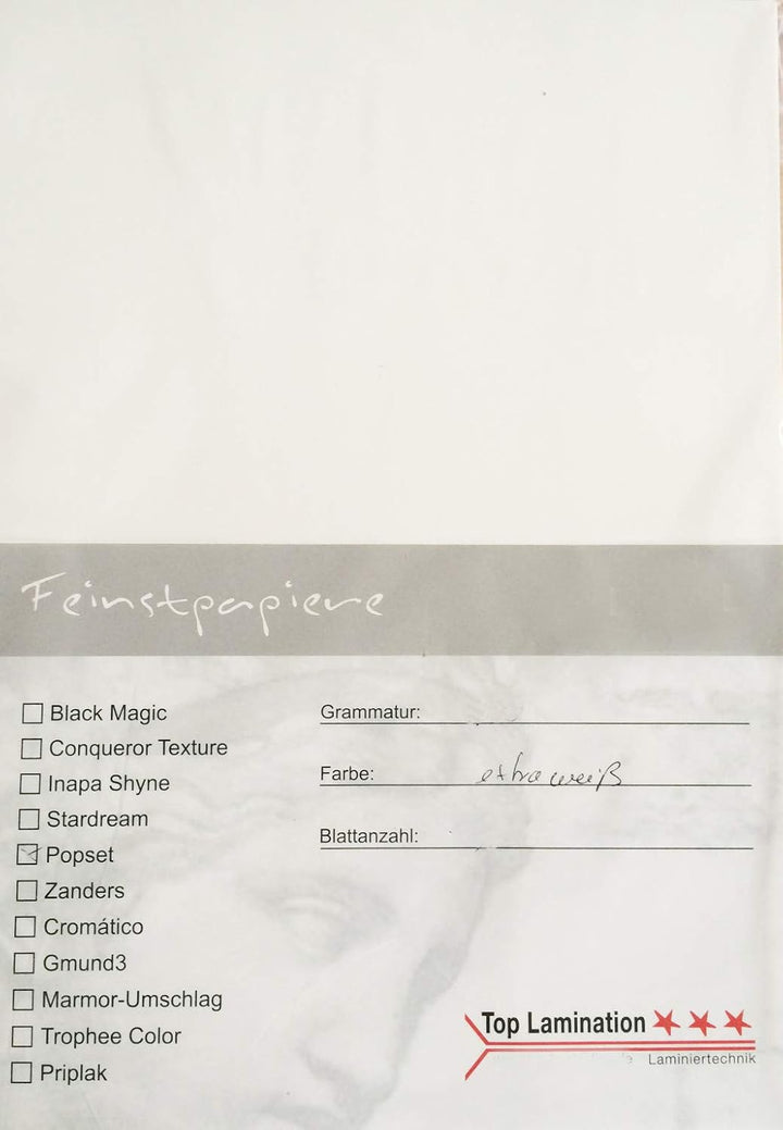 25 Blatt DIN A3 weisses Papier 170g/m² von Top Lamination Bastel-Ton-Karton