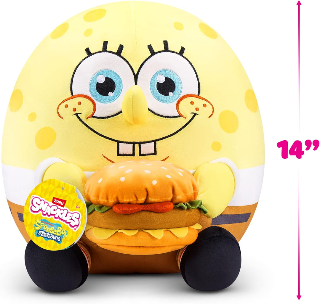 Snackles Figur Spongebob Schwammkopf, 35 cm grosses Plüschspielzeug (Spongebob & Krabby Patty) von Z