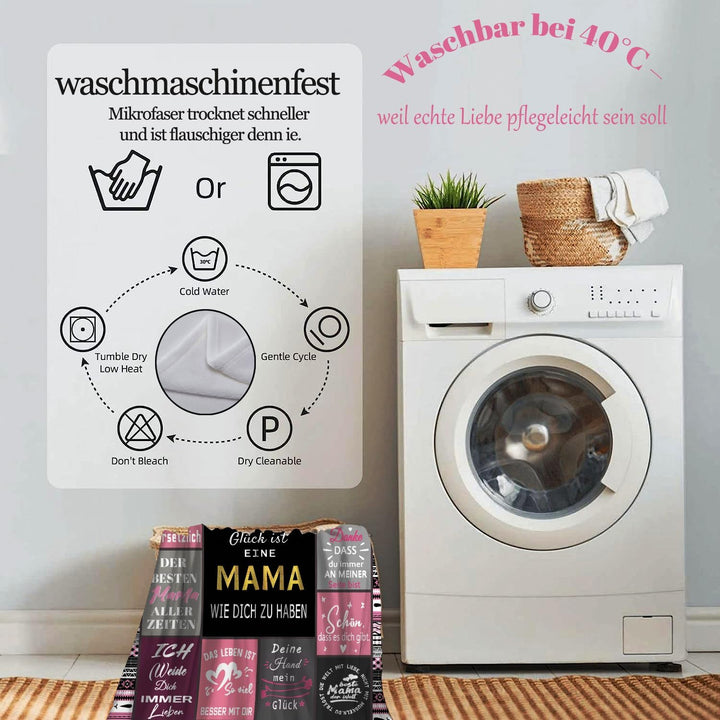 Muttertagsgeschenk - Kuscheldecke Geschenke für Mama - Beste Mama der Welt Flanell Decke - Geburtsta