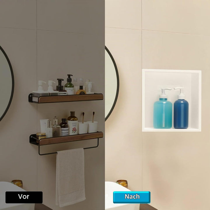 Wandnische Dusche,Wandnische Dusche Edelstahl,Wandnische Einzelregal Lagerung,Duschnische 30 * 30 *