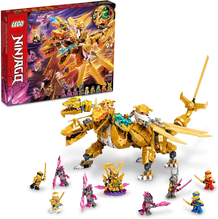 LEGO NINJAGO Lloyd's Golden Ultra Dragon 71774 Ninja Bauspielzeug-Set für Jungen, Mädchen und Kinder