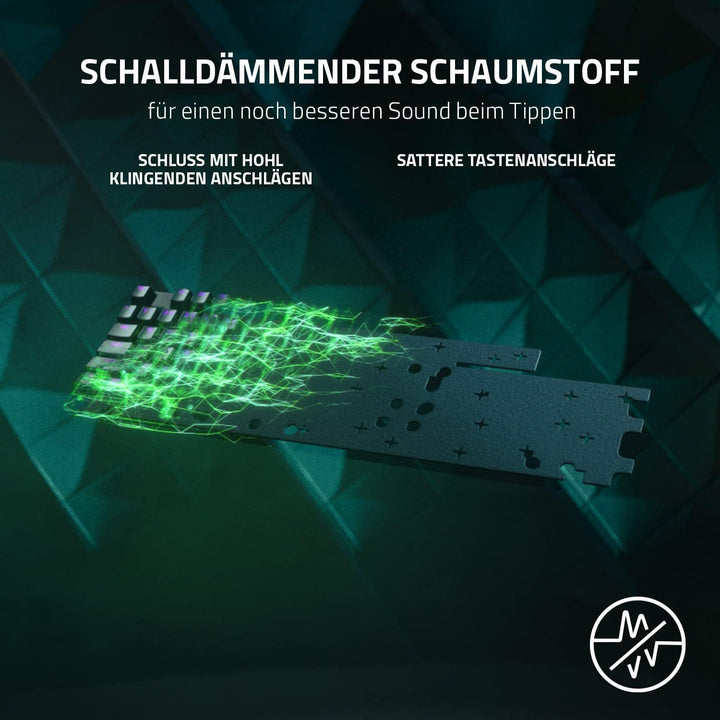 Razer Huntsman V2 (Purple Switch) - Praktisch latenzfreie optische Gaming-Tastatur (Handballenauflag