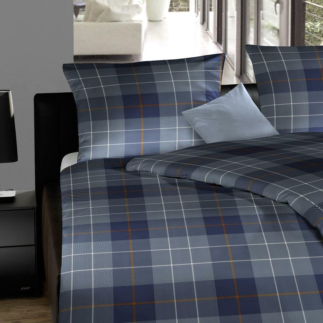 fleuresse Edelflanell Bettwäsche Lech Anderson blau 1 Bettbezug 155 x 220 cm + 1 Kissenbezug 80 x 80