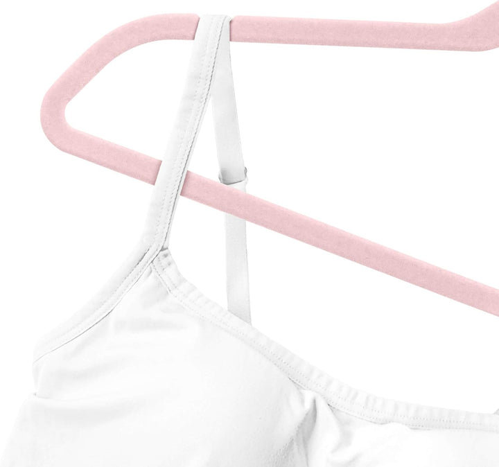 100 Stück hochwertige Samt Kleiderbügel in der Farbe Rosa mit Gold Look Haken/Anti-Rutsch/von Sticka
