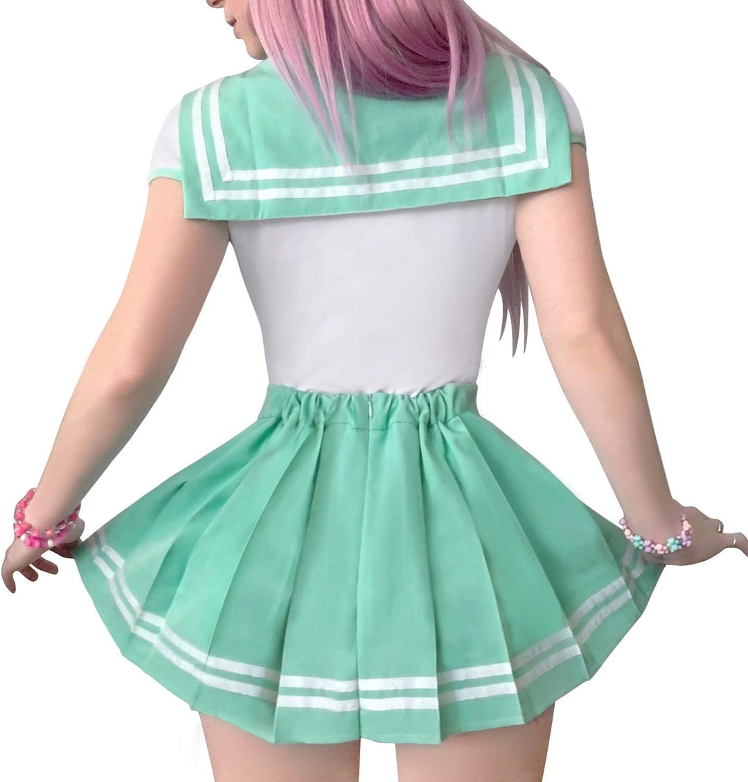 LittleForBig Baumwolle Strampler Onesie Pyjamas Bodysuit - Cosplay Magisches Mädchen Grün Strampelan