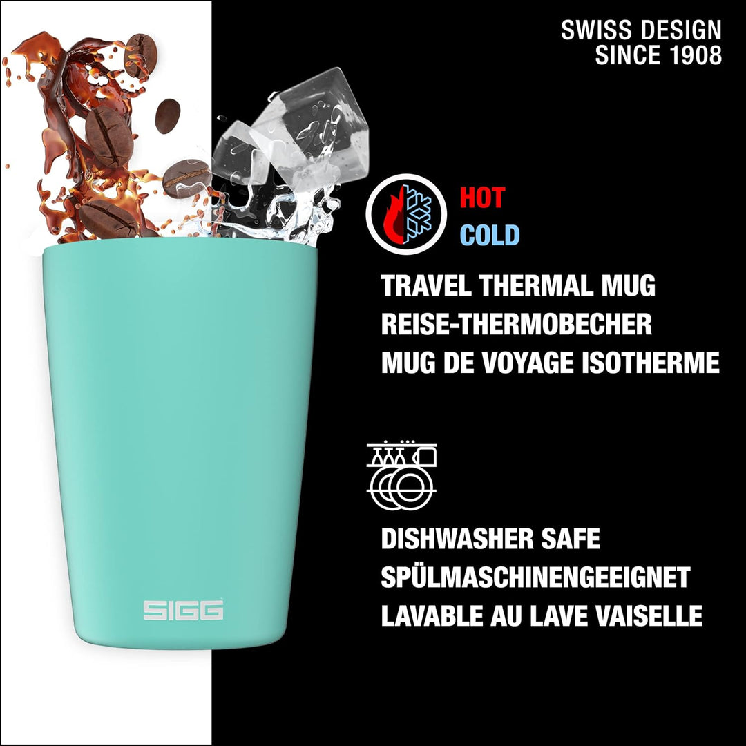 SIGG - Kaffeebecher Neso Pure Ceram - Mit Tritan-Deckel - Spülmaschinenfest - Federleicht - BPA-frei