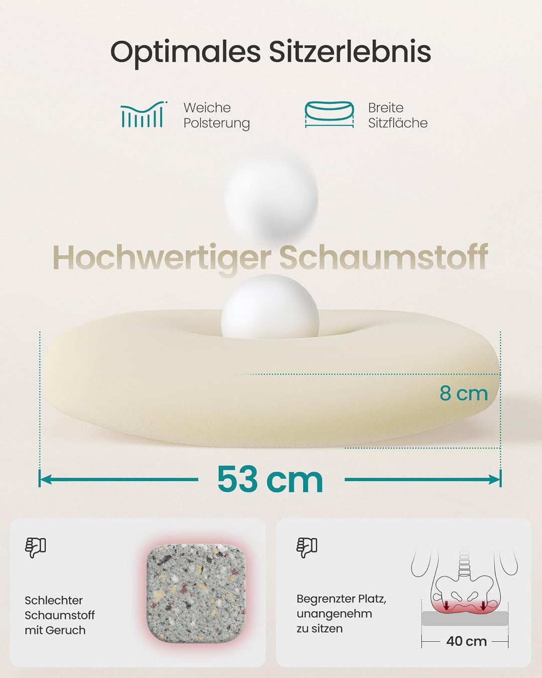 SONGMICS Bürostuhl, Schreibtischstuhl mit Netzbespannung, höhenverstellbarer Computerstuhl, Drehstuh