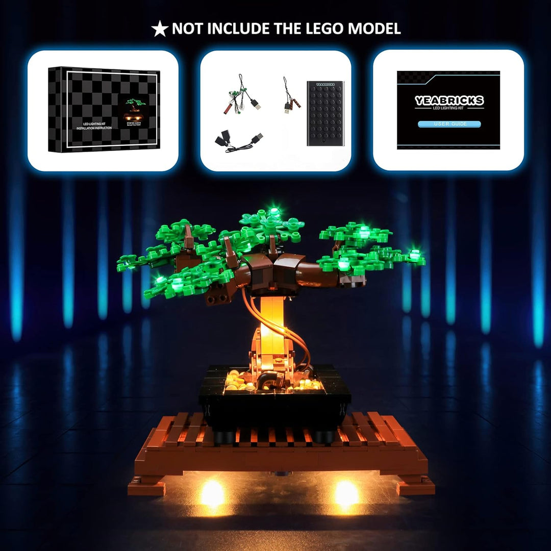 YEABRICKS LED Licht für Lego-10281 Creator Expert Bonsai Tree(Green) Bausteine Modell (Lego Set Nich