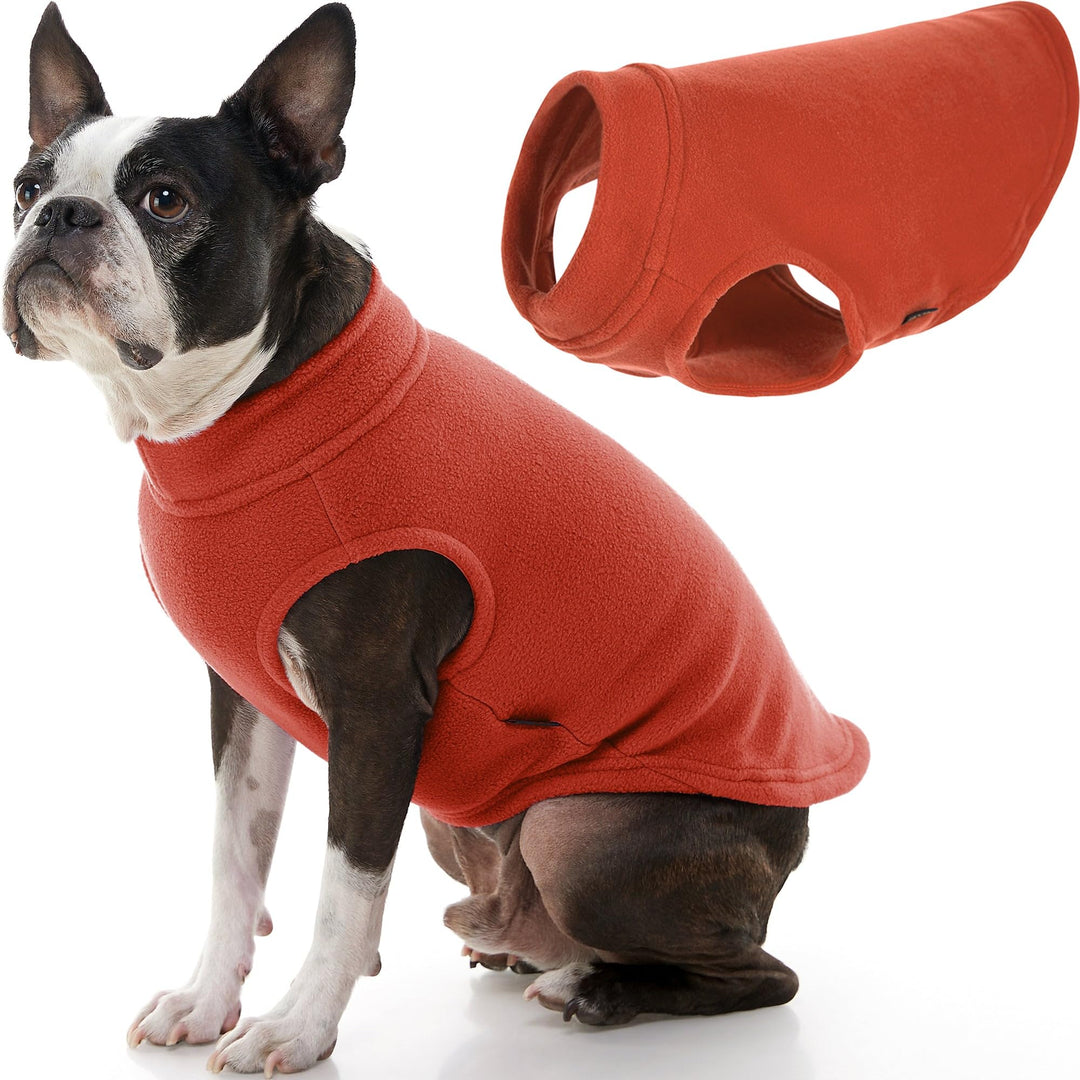 Gooby - Stretch-Fleece-Weste, Pullover, Fleece-Weste, Jacke, Pullover für Hunde, Kürbis, XX-Large Lä