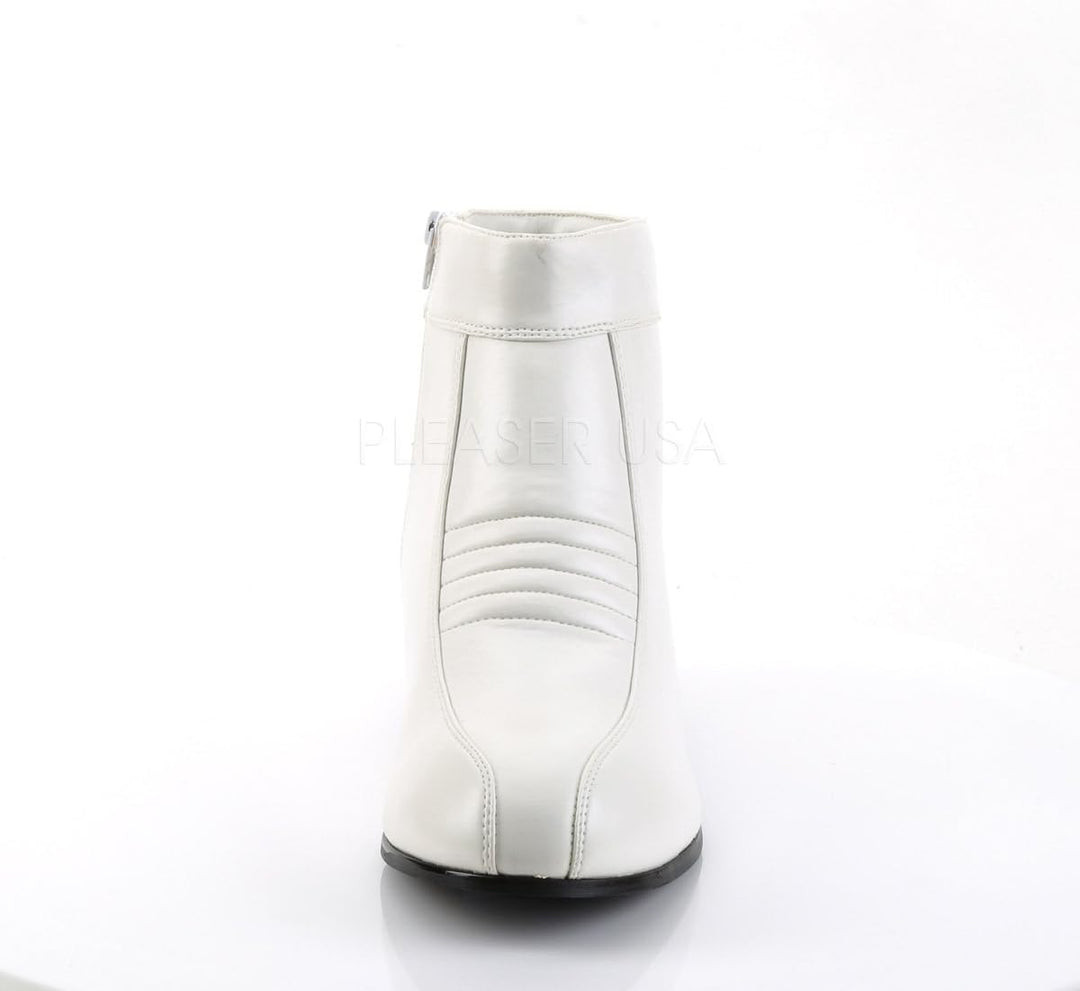 Retro-Disco-Stiefeletten Pimp-50 - matt Weiss Gr. 46 - 47