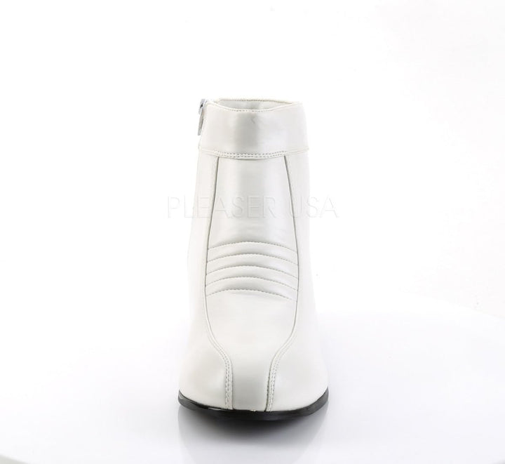 Retro-Disco-Stiefeletten Pimp-50 - matt Weiss Gr. 46 - 47