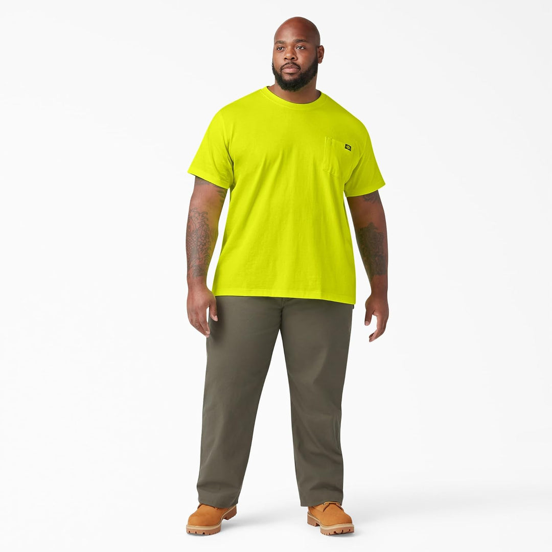 Dickies Herren Short Sleeve Heavyweight Heathered Crew Neck Tee T-Shirt XXL Tall Hellgelb, XXL Tall