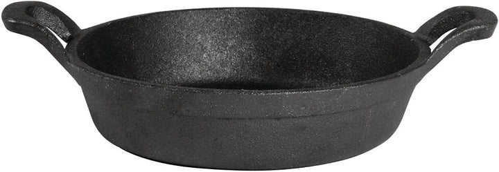 Olympia Runde Gusseisen-Ohrform, 760 ml/Grösse: 18 (Durchmesser) cm, glänzend schwarz, Induktionskom